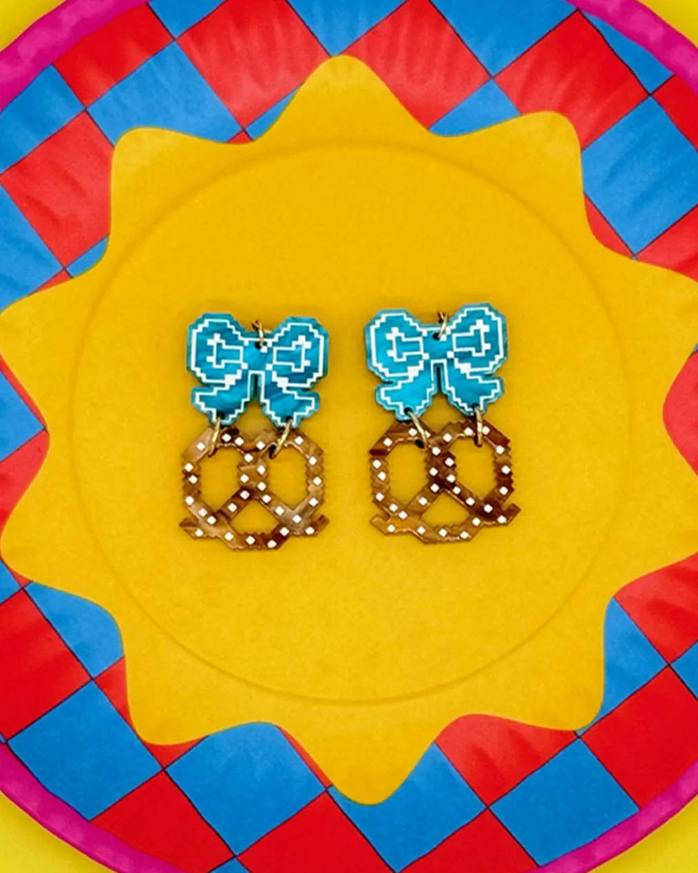 Bow + Pretzel Earrings