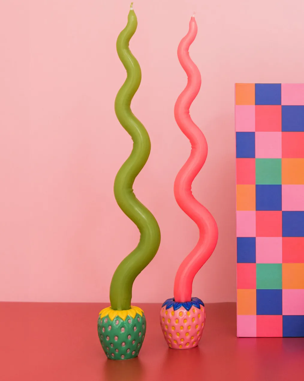 Candle Holder Set - Strawberries