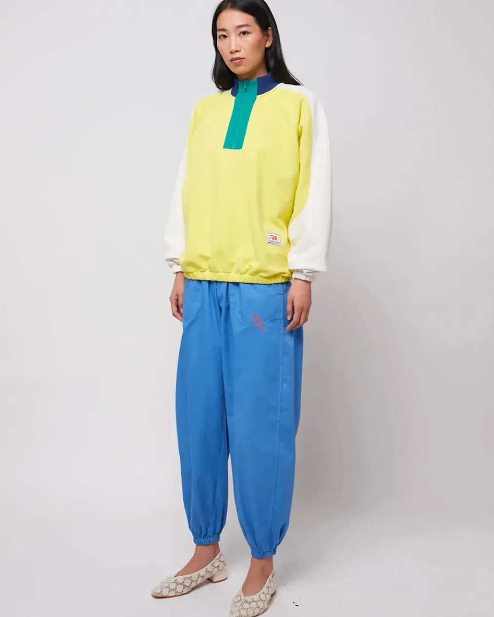 Color Block Zipper Sweatshirt