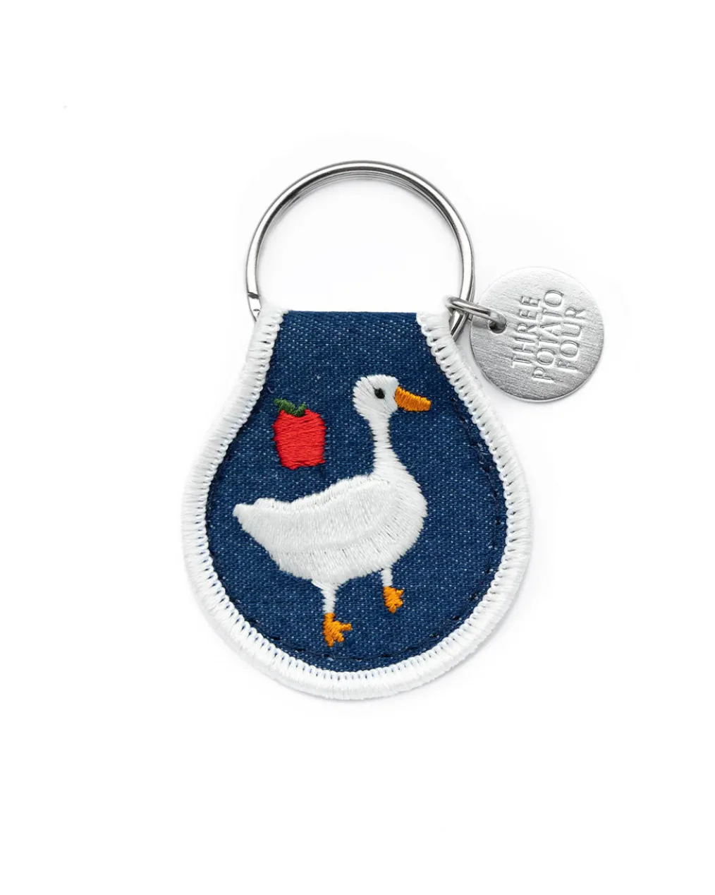 Cottage Goose Patch Keychain