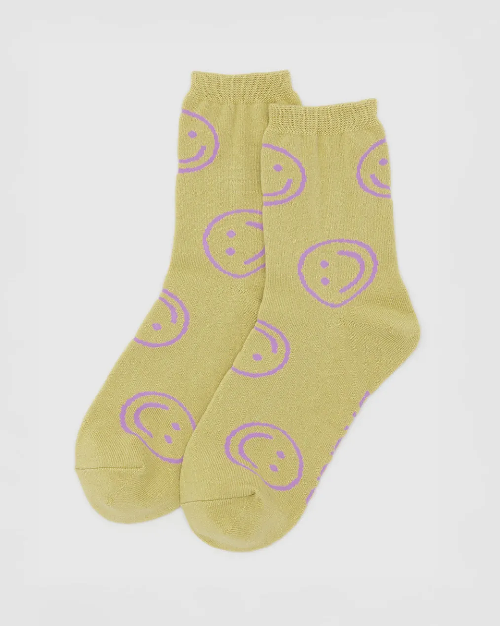Crew Socks - Straw Happy