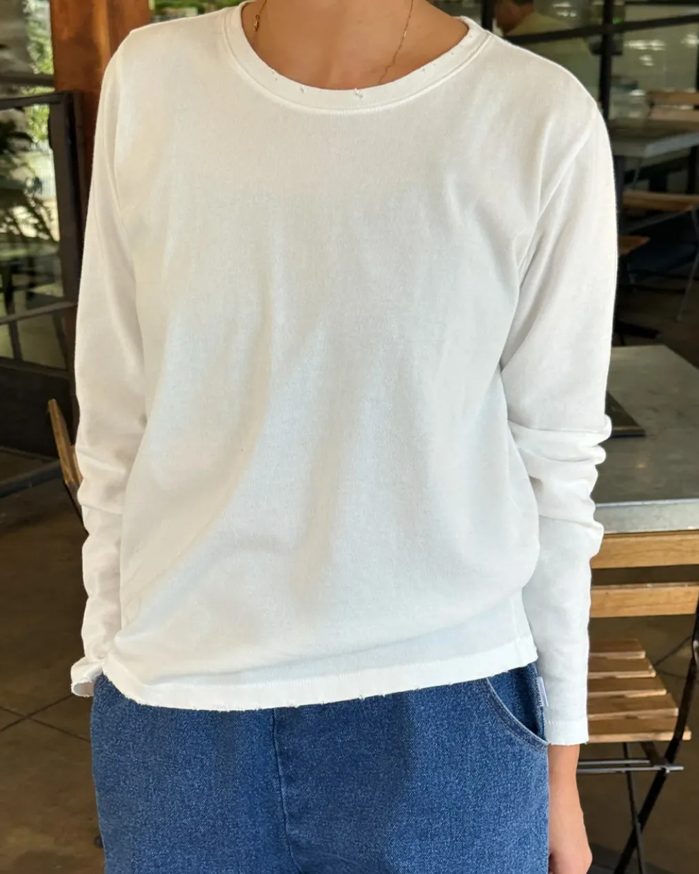 Everyday Long Sleeve Top - Vintage White