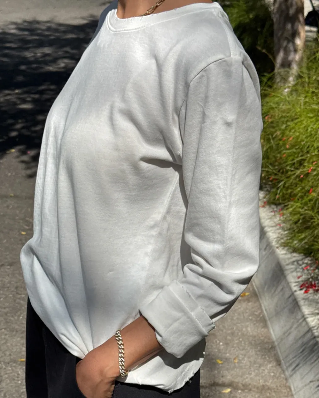 Everyday Long Sleeve Top - Vintage White