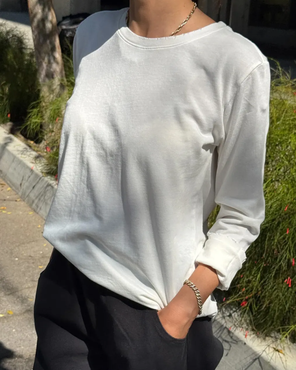 Everyday Long Sleeve Top - Vintage White