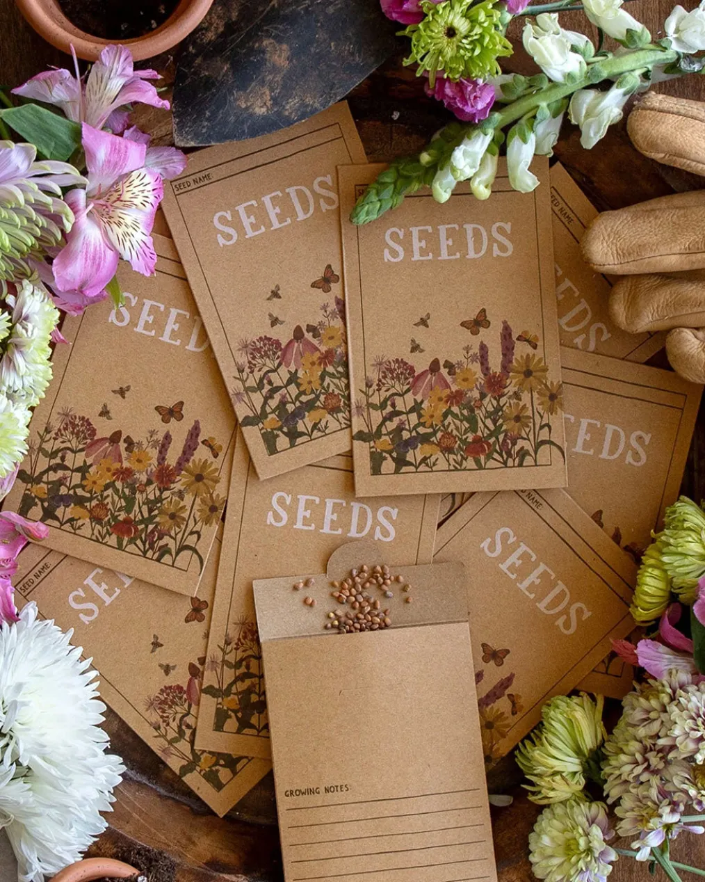 Flower Seed Storage Packets