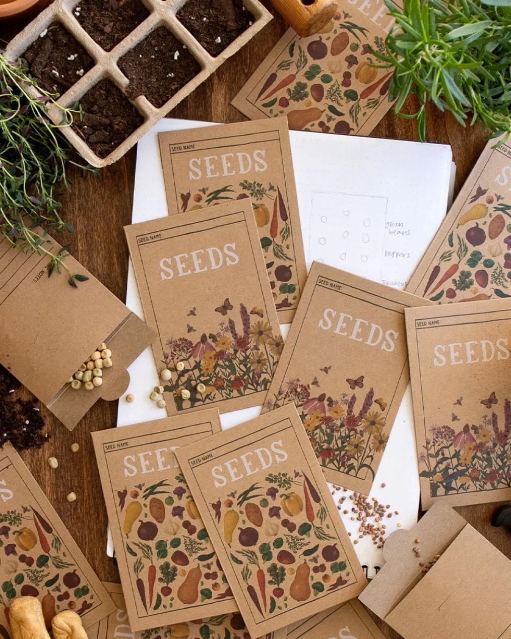 Flower Seed Storage Packets