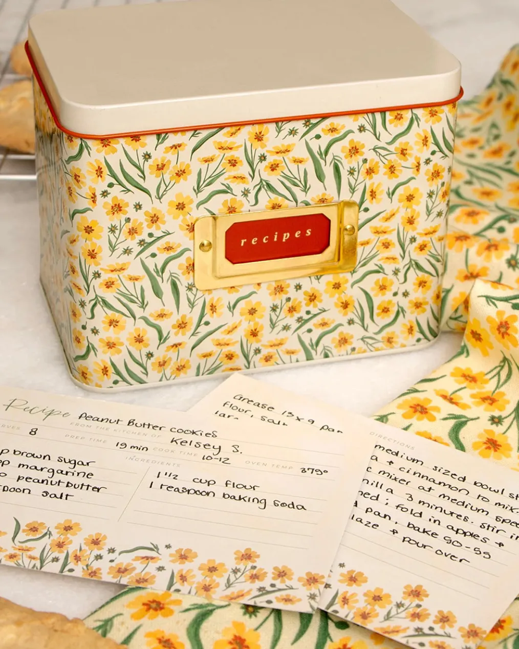 Goldenmane Tin Recipe Box