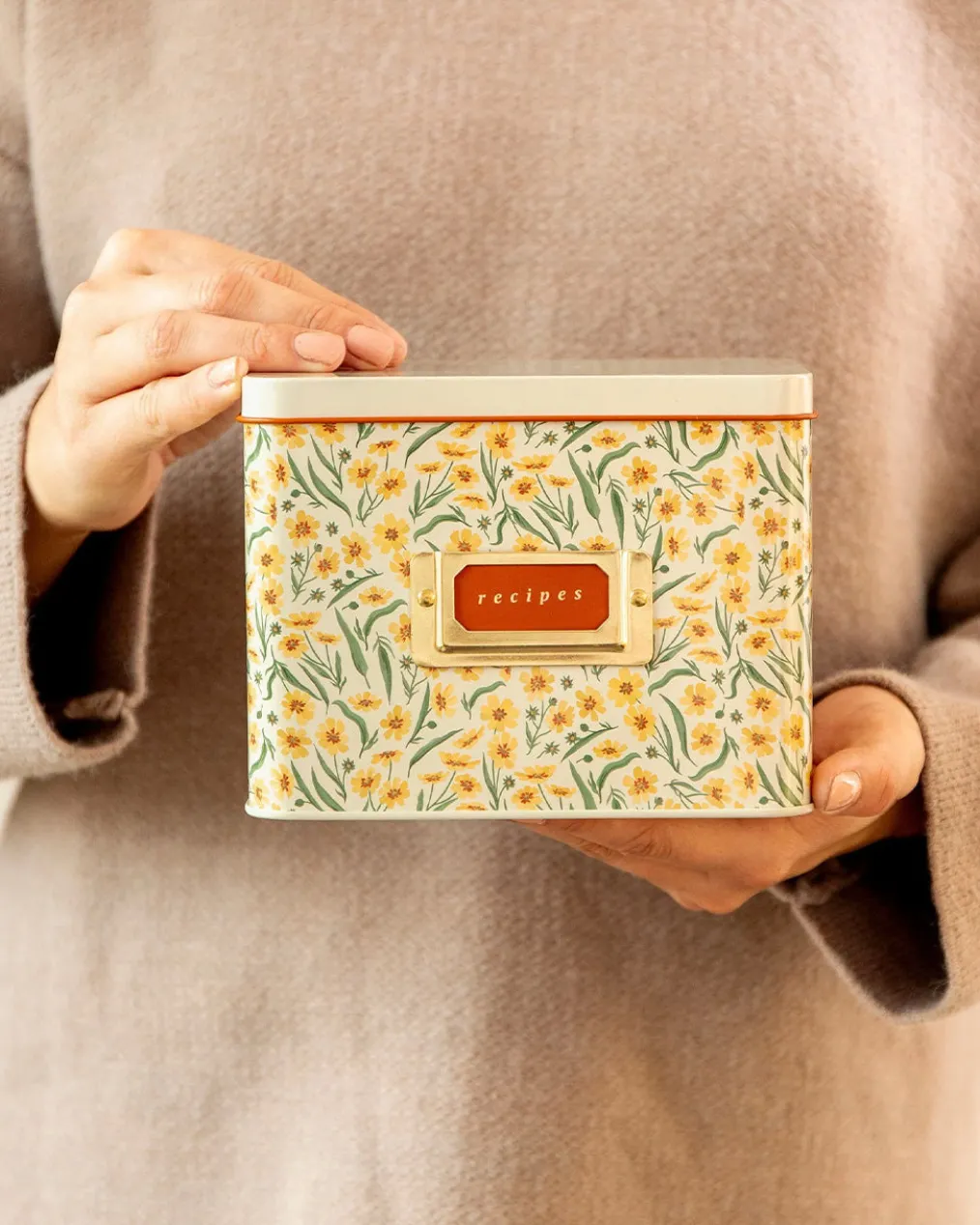 Goldenmane Tin Recipe Box