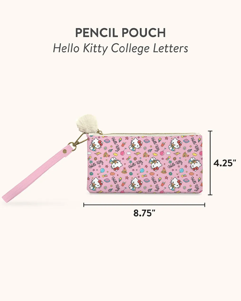 Hello Kitty Pencil Pouch - College Letters