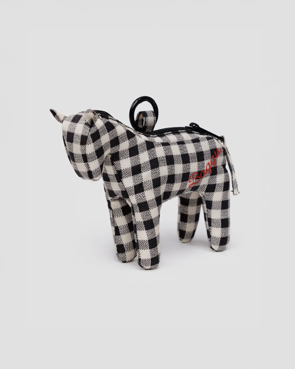Horse Charm - Black & White Gingham