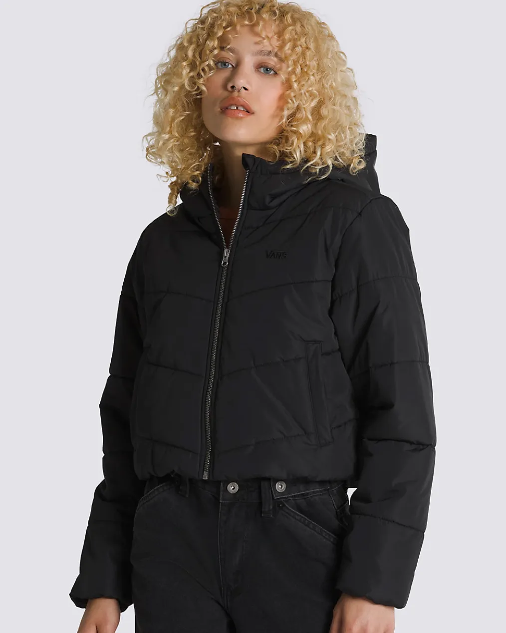 MTE Aubrey Foundry Crop Puff Hood Jacket - Black