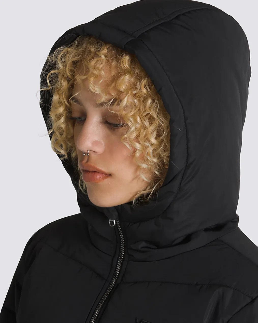 MTE Aubrey Foundry Crop Puff Hood Jacket - Black