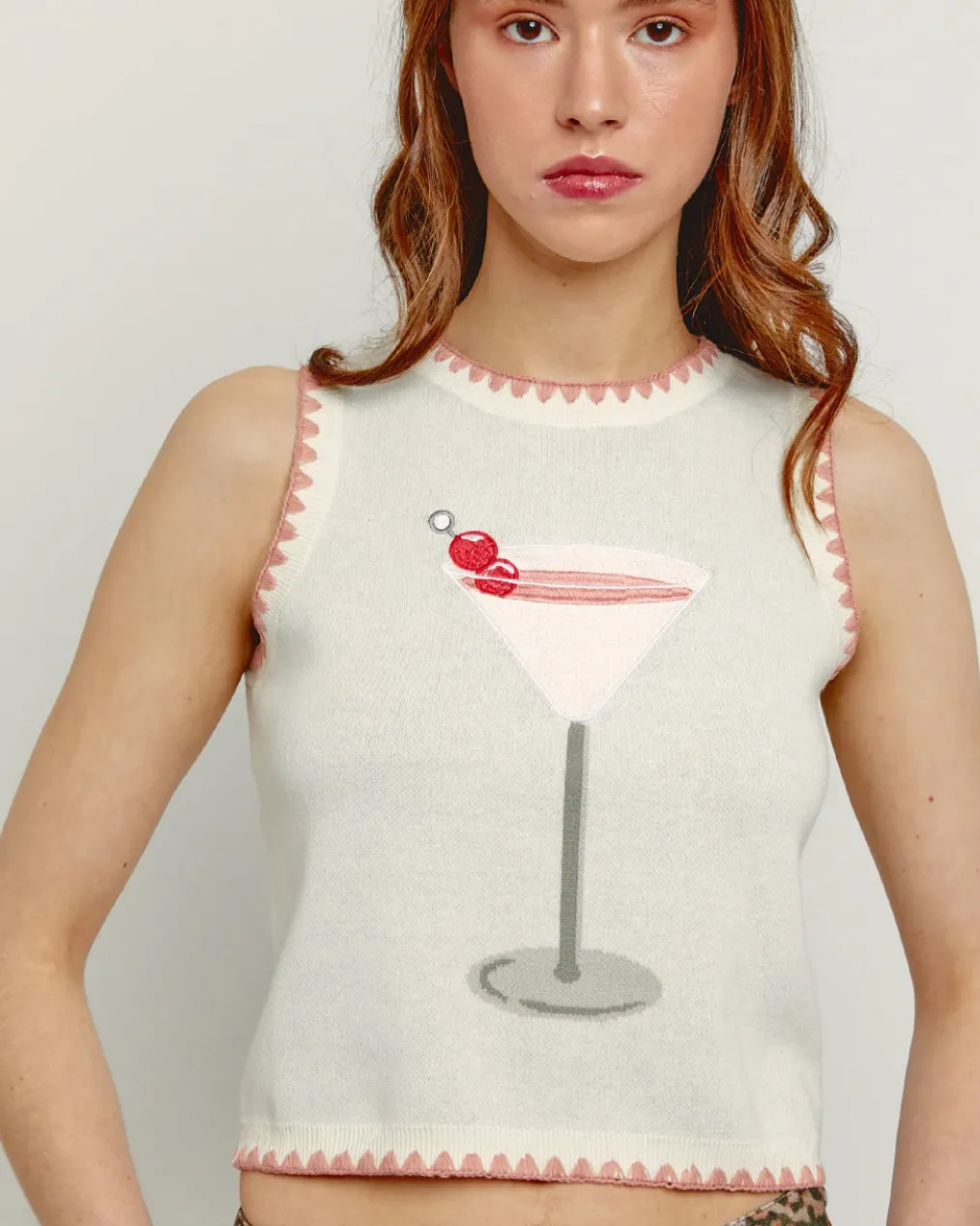 Pink Martini Knitted Vest Top