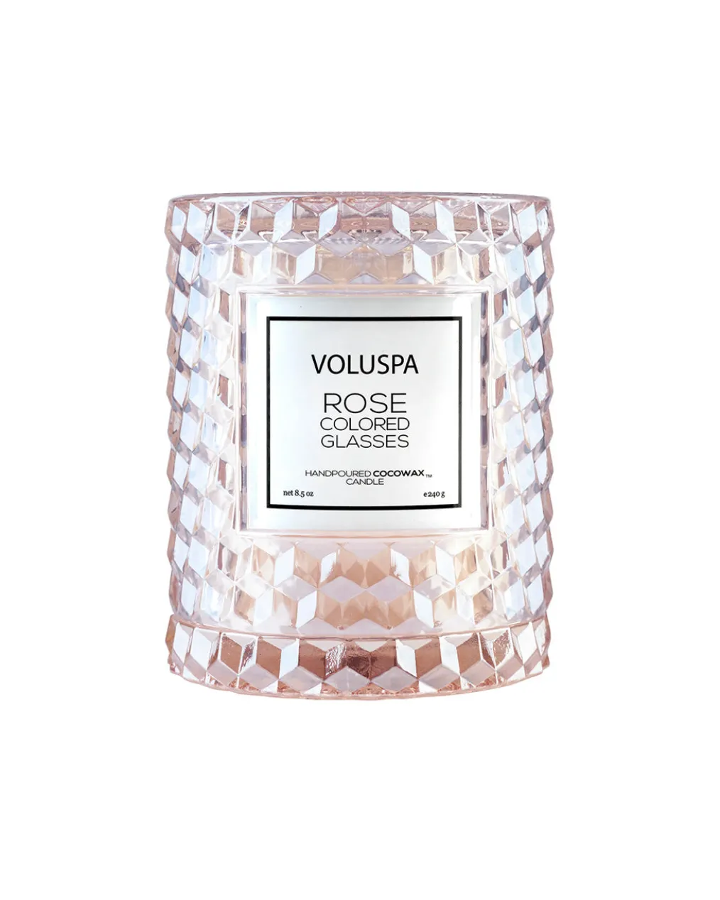 Rose Colored Glasses Cloche Candle