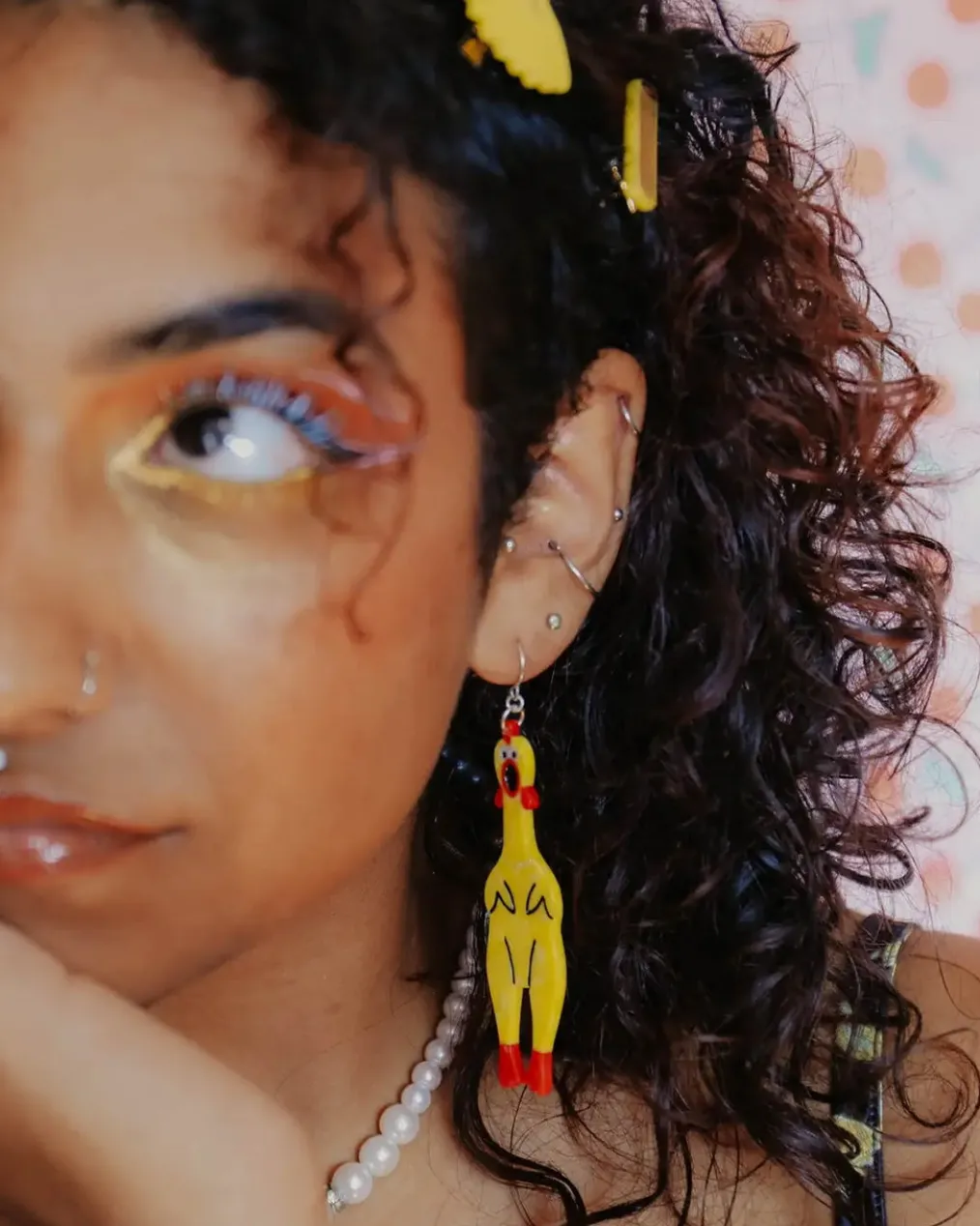 Rubber Chicken Earrings