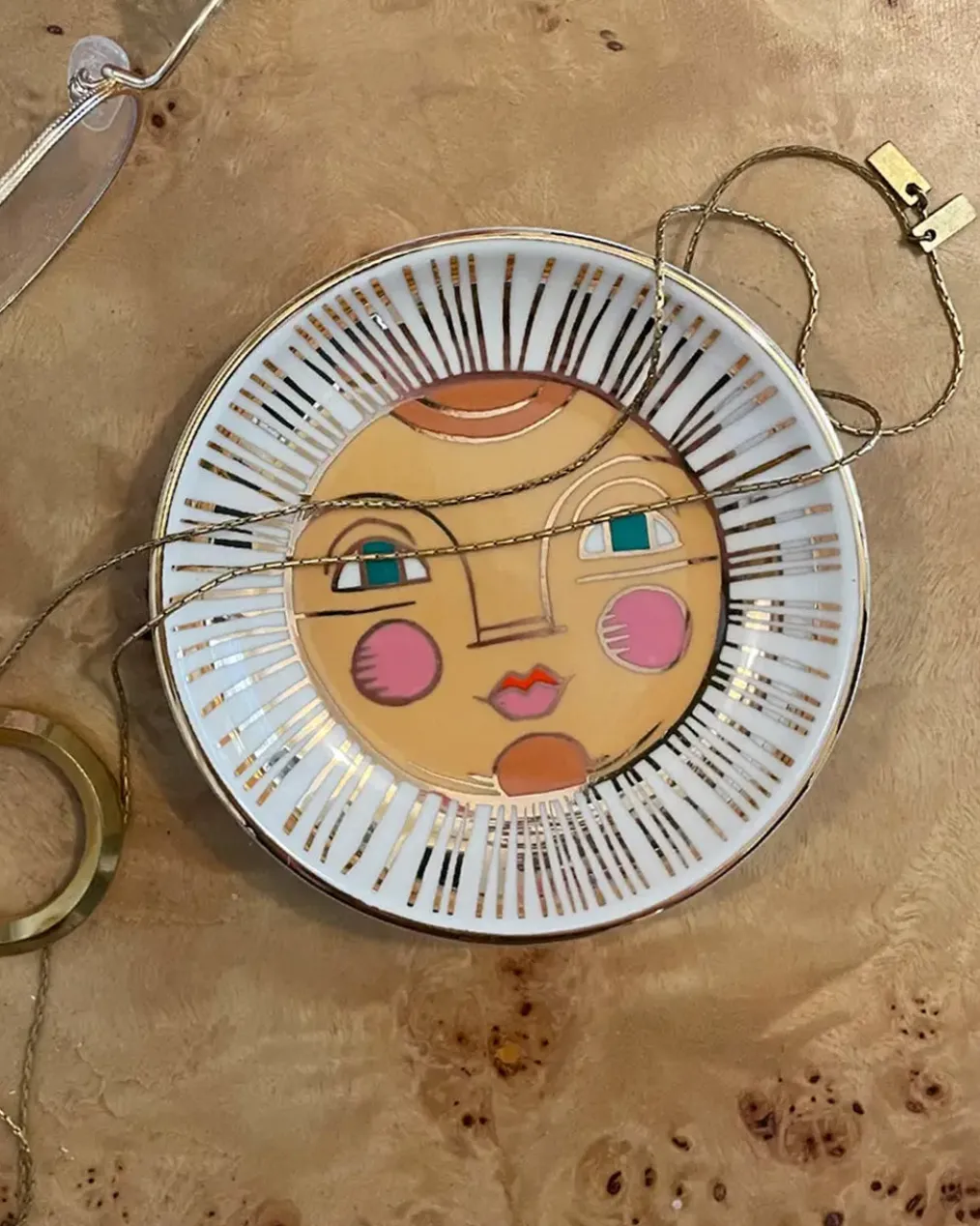 Sun Porcelain Trinket Dish