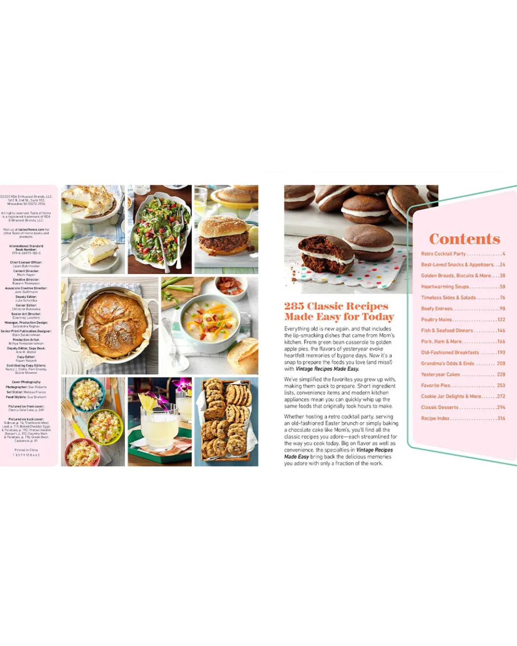 Taste of Home Vintage Recipes Made Easy Cookbook