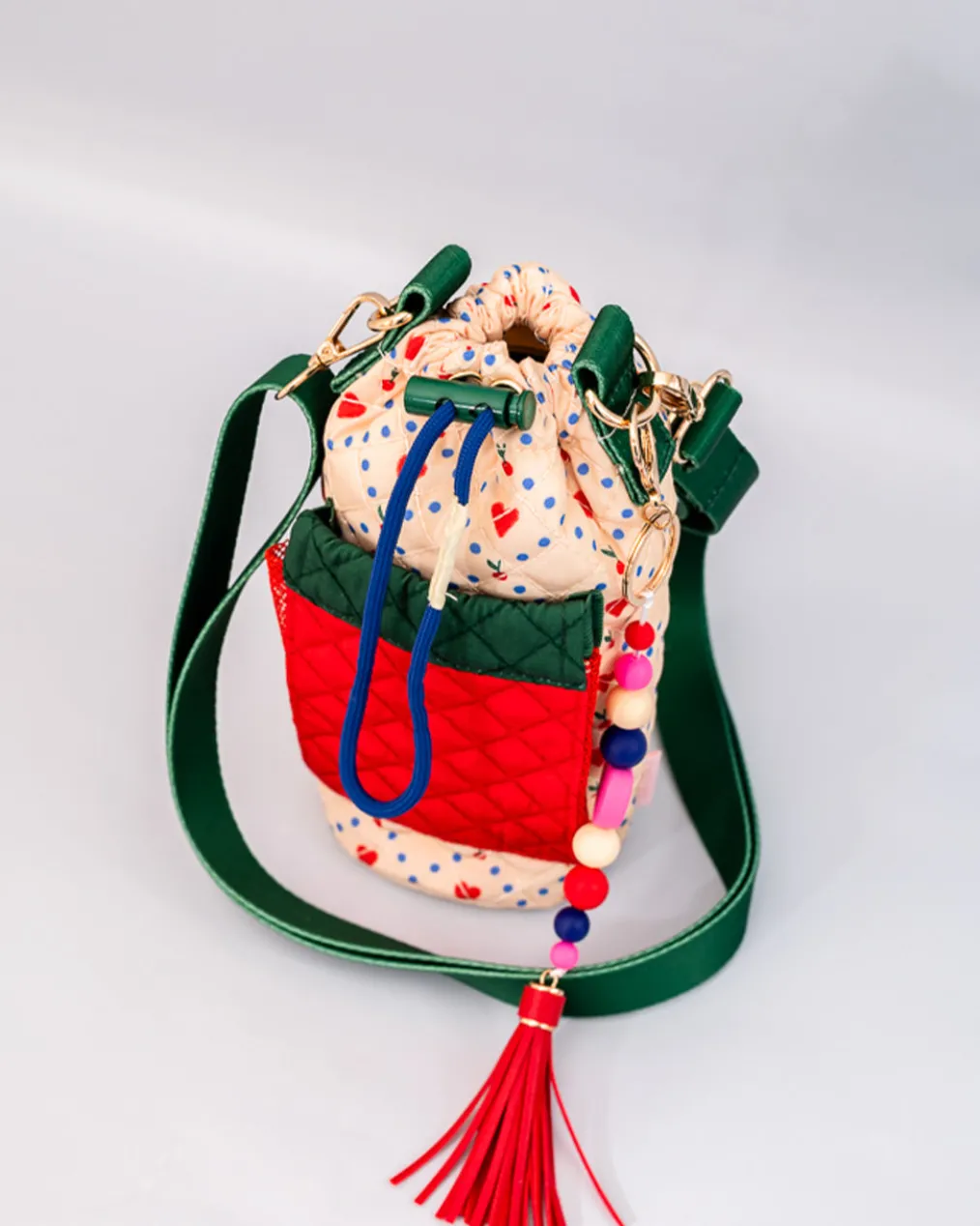 Water Bottle Sling - Cherry Hearts